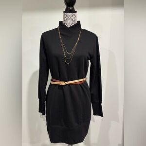 NWT Joe Fresh Black V-Neck sweatshirt Dress